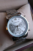 Наручные часы Michael Kors (копия) Серебро, 3 доп. циферблата., фото 1