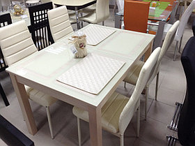 Стол раскладной "Нагано" 120x80(+40)см, крем/бел.дуб., Доставка!!!