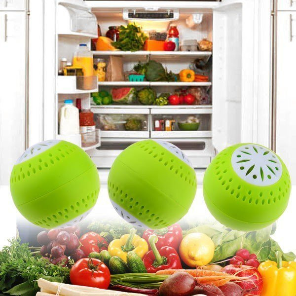 Поглотитель запаха шарики  Fridge Balls (Фридж Болс) в холодильнике