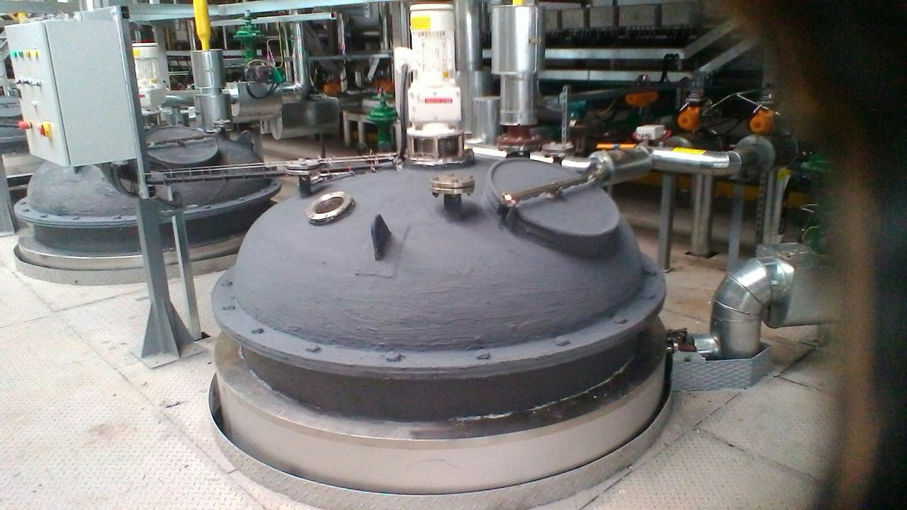 Теплоизоляция крышек реакторов