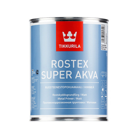 Противокоррозионная грунтовка Tikkurila Rostex Super Akva 1 л - фото 1 - id-p48019452