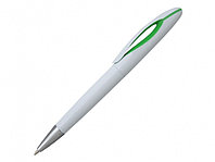 Пластиковая шариковая ручка для нанесения логотипа бело-зеленая