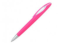 Пластиковая шариковая ручка для нанесения логотипа  розовая