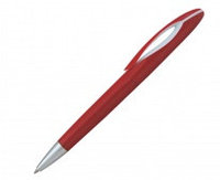 Пластиковая шариковая ручка для нанесения логотипа  красная
