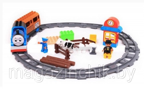 Паровозик Томас и друзья 8288 A железная дорога конструктор 50 дет, аналог Лего дупло, со светом и музыкой - фото 4 - id-p48046907