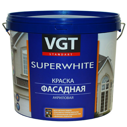 Краска фасадная, под колеровку ВД-АК-1180 6кг VGT - фото 1 - id-p48076336