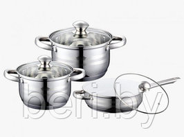 Набор кастрюль Peterhof PH-15719, набор посуды 3 штуки, 6 предметов 