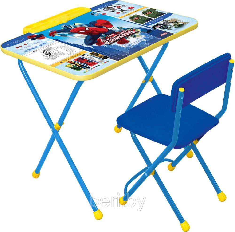 Набор детской мебели складной Д2Ч НИКА "Человек паук 2" (пенал, стол + мягкий стул с подножкой) - фото 1 - id-p48119685