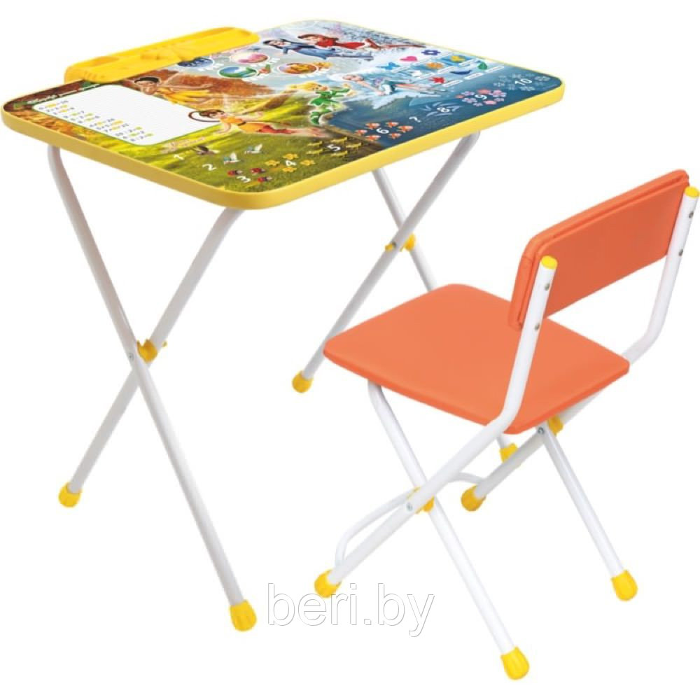 Набор детской мебели складной НИКА "Феи: Тайны зимнего леса-2" (пенал, стол + мягкий стул с подножкой)