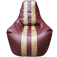Кресло мешок Спортинг (коричневый с бордовым)