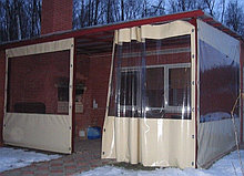 Прозрачные шторы для навеса