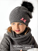  Комплект (шапка+шарф) для девочки