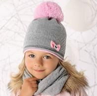 Комплект (шапка+шарф) для девочки