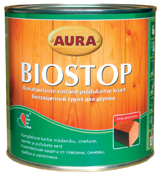 Биозащитный грунт для древесины Aura Biostop 0,7 л