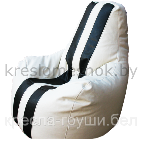 Кресло мешок Спортинг (белый с черным) - фото 2 - id-p45555471