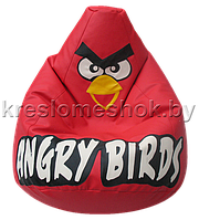 Кресло мешок Груша Angry Birds (красный) экокожа