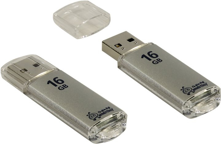USB флеш-диск SmartBuy 16GB V-Cut Silver - фото 1 - id-p48337415