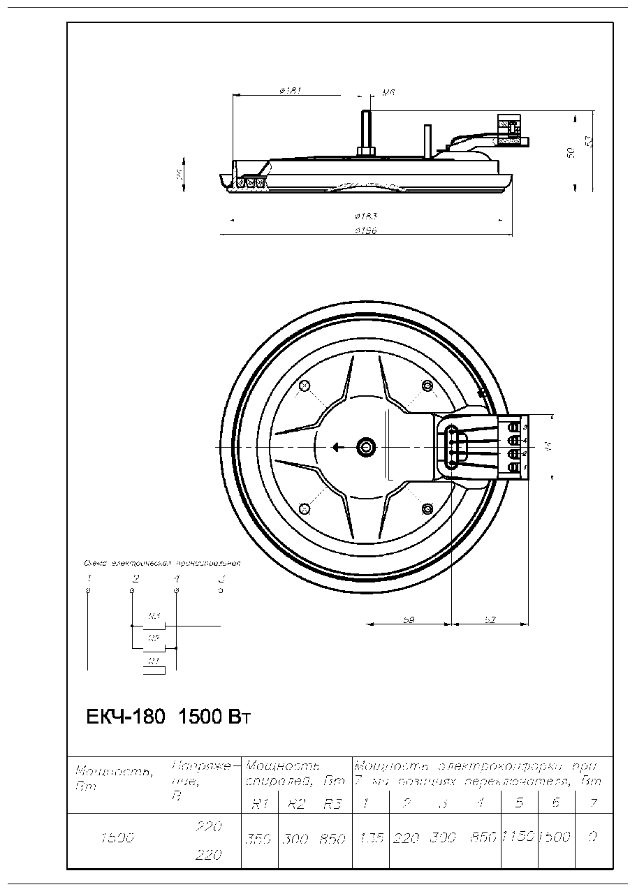 Конфорка ЭКЧ-180 1500 Вт (Львов) - фото 5 - id-p48531566