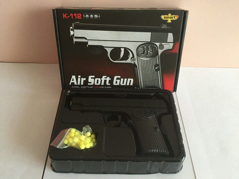 Игрушка пневматический металлический пистолет Air Soft Gun К-112 - фото 1 - id-p48635364