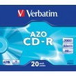 CD-R 700 Мб 52х Slim CRYSTAL AZO Verbatim