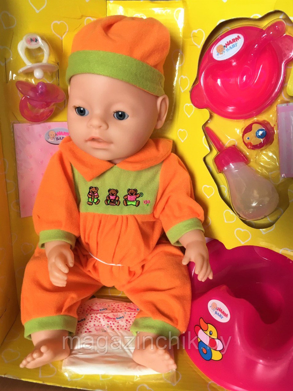 Кукла пупс Беби дол Baby Doll аналог Baby Born 9 функций 058-13 купить в Минске