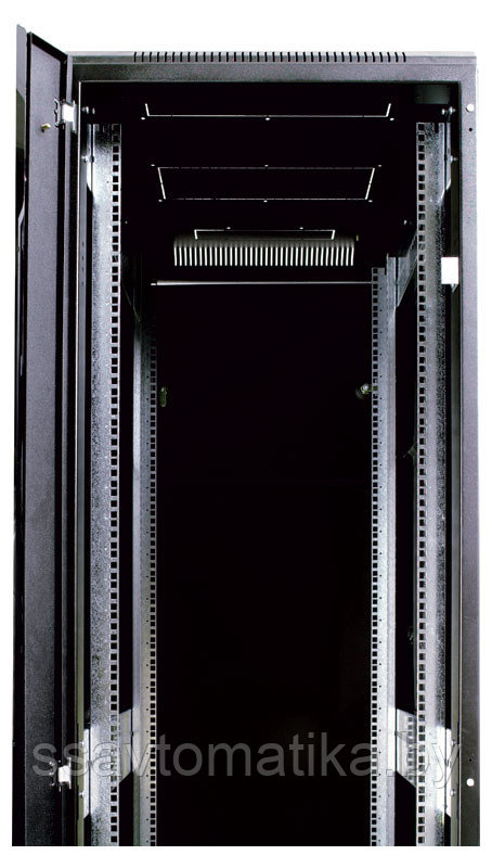 Шкаф напольный 18U (600x800) дверь стекло, чёрный - фото 2 - id-p48800577