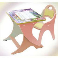 Набор детской мебели Интехпроект (регулируемая парта + стульчик) Зима - лето розово-персиковый 