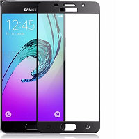 Противоударное защитное стекло на весь экран Ainy Full Screen Cover Black для Samsung A510F Galaxy A5 (2016)
