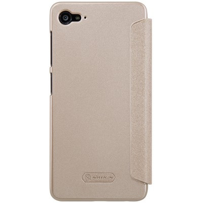 Полиуретановый чехол книга Nillkin Sparkle Leather Case Gold для Lenovo Zuk Z2 - фото 2 - id-p48809114