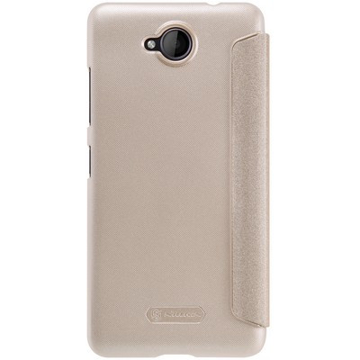 Полиуретановый чехол книга Nillkin Sparkle Leather Case Gold для Microsoft Lumia 650 - фото 2 - id-p48809142