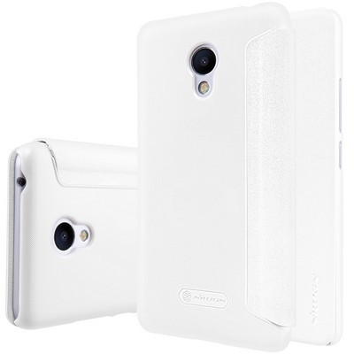 Полиуретановый чехол книга Nillkin Sparkle Leather Case White для Meizu M3 Mini\ M3s - фото 3 - id-p48809146