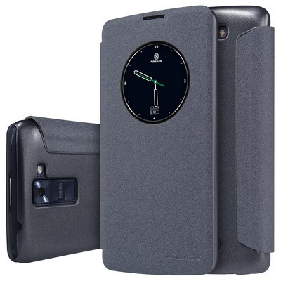 Полиуретановый чехол книга Nillkin Sparkle Leather Case Black для LG K8(K350E) - фото 3 - id-p48809157