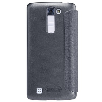 Полиуретановый чехол книга Nillkin Sparkle Leather Case Black для LG K7(X210DS) - фото 2 - id-p48809159