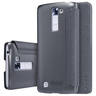 Полиуретановый чехол книга Nillkin Sparkle Leather Case Black для LG K7(X210DS) - фото 3 - id-p48809159