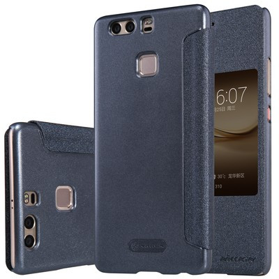 Полиуретановый чехол книга Nillkin Sparkle Leather Case Black для Huawei P9 Plus - фото 3 - id-p48809169
