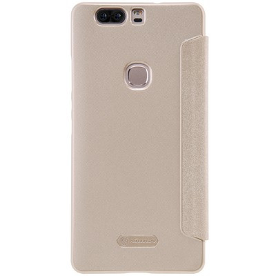 Полиуретановый чехол книга Nillkin Sparkle Leather Case Gold для Huawei Honor V8 - фото 2 - id-p48809166