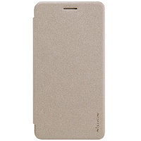 Полиуретановый чехол книга Nillkin Sparkle Leather Case Gold для Huawei Honor 5A\ Y6 II