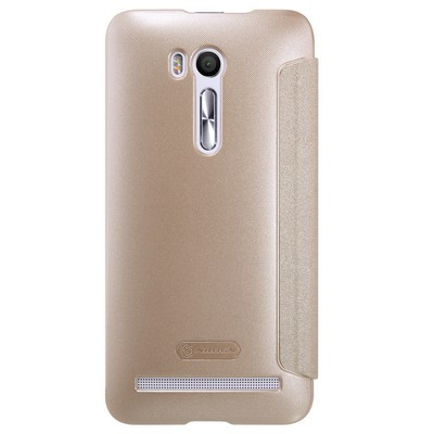 Полиуретановый чехол книга Nillkin Sparkle Leather Case Gold для Asus Zenfone Go TV (ZB551KL) - фото 2 - id-p48809184