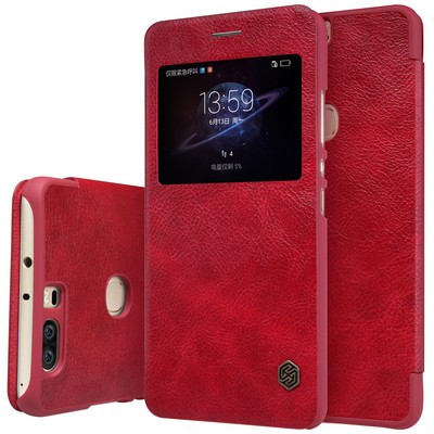 Кожаный чехол Nillkin Qin Leather Case Red для Huawei Honor V8 - фото 3 - id-p48809208