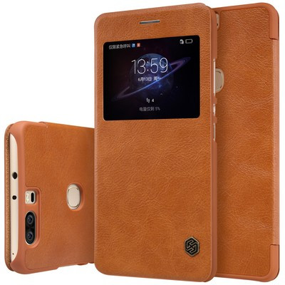 Кожаный чехол Nillkin Qin Leather Case Brown для Huawei Honor V8 - фото 3 - id-p48809209