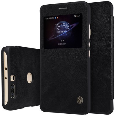Кожаный чехол Nillkin Qin Leather Case Black для Huawei Honor V8 - фото 3 - id-p48809210