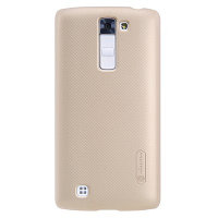 Пластиковый чехол с пленкой Nillkin Super Frosted Shield Gold для LG K7(X210DS)