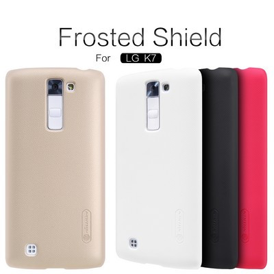 Пластиковый чехол с пленкой Nillkin Super Frosted Shield Gold для LG K7(X210DS) - фото 4 - id-p48809312