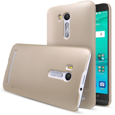 Пластиковый чехол с пленкой Nillkin Super Frosted Shield Gold для Asus Zenfone Go TV (ZB551KL) - фото 3 - id-p48809340