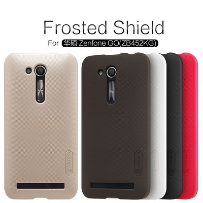 Пластиковый чехол с пленкой Nillkin Super Frosted Shield Gold для Asus Zenfone Go (ZB452KG) - фото 4 - id-p48809343