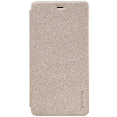 Полиуретановый чехол книга Nillkin Sparkle Leather Case Gold для Xiaomi Mi4S - фото 1 - id-p48809499