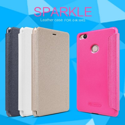 Полиуретановый чехол книга Nillkin Sparkle Leather Case Gold для Xiaomi Mi4S - фото 4 - id-p48809499