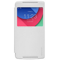 Полиуретановый чехол книга Nillkin Sparkle Leather Case White для Lenovo A7010/Vibe X3 Lite