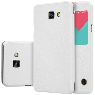 Кожаный чехол Nillkin Qin Leather Case White для Samsung A710F Galaxy A7 (2016) - фото 3 - id-p48809542