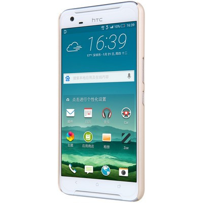 Пластиковый чехол с пленкой Nillkin Super Frosted Shield Gold для HTC One X9 - фото 2 - id-p48809548